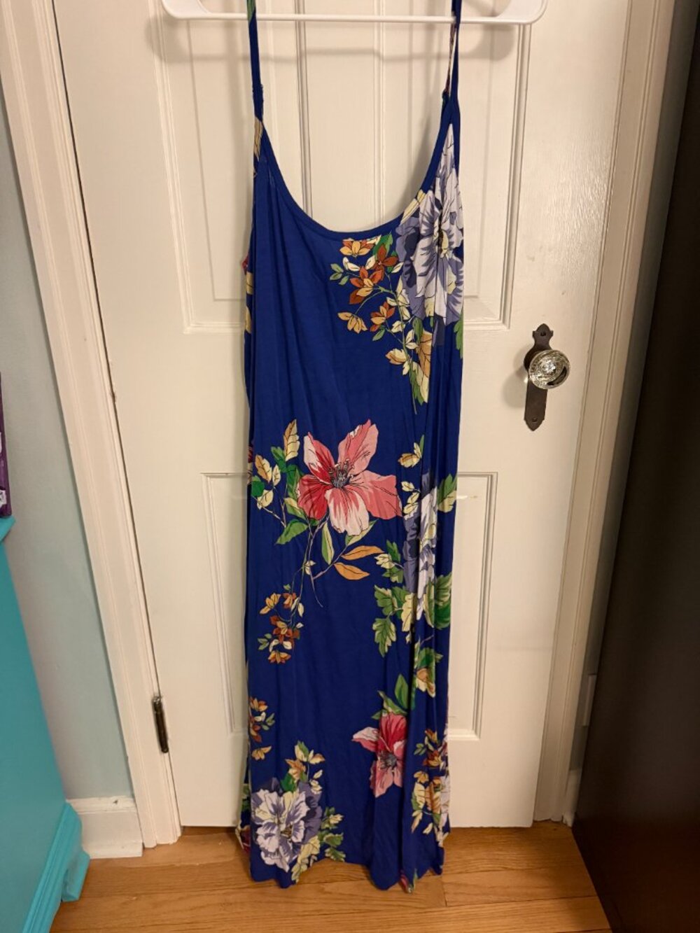 Johnny Was Mazzy Multi Ruffle Maxi Dress – Ullani Blue Floral – 2X / XXL - Picture 3 of 10